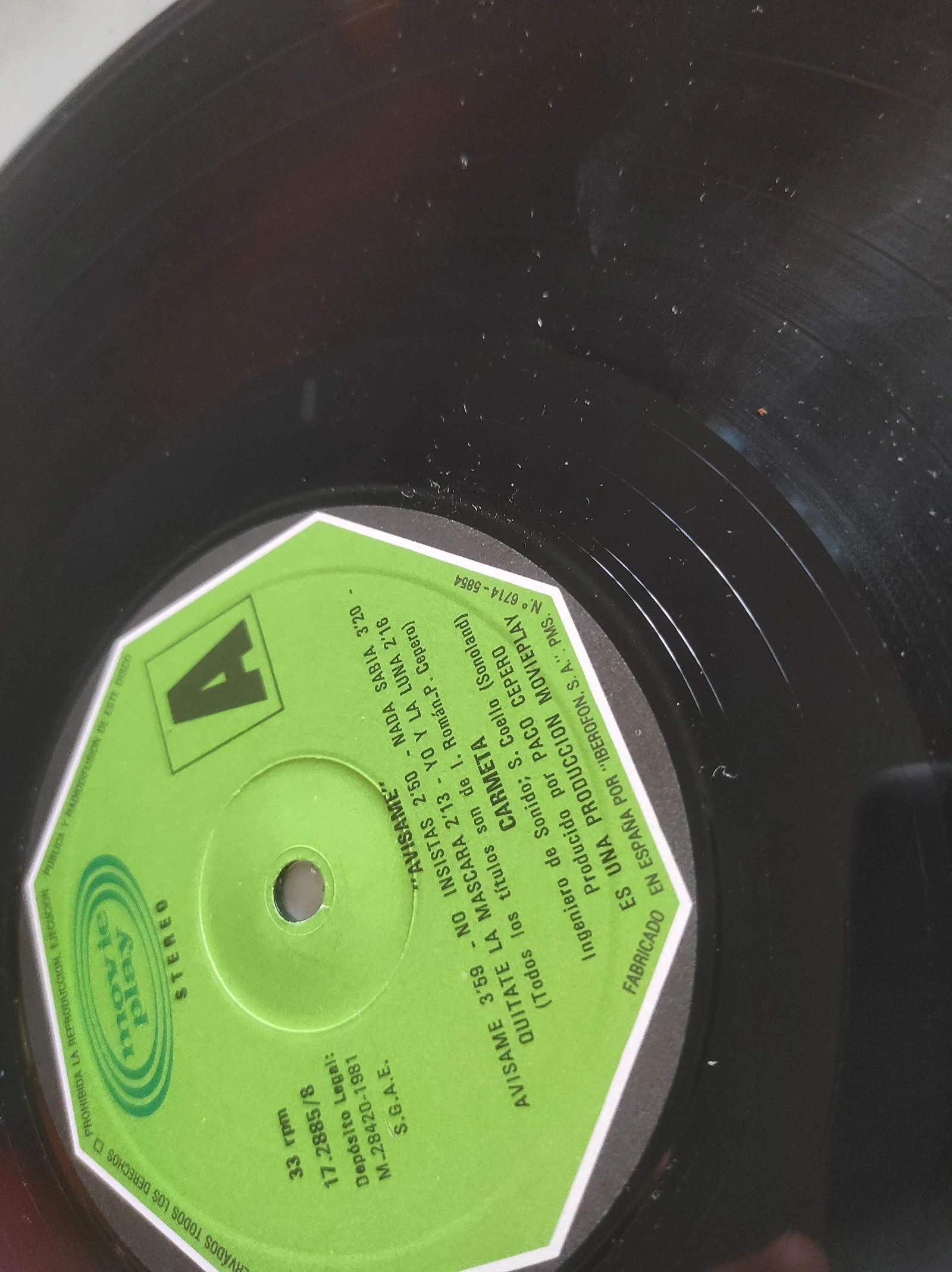 Avisame, Carmeta 1981 vinyl – photo 8